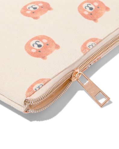 make-up tas plat beren 18x27 - 11890636 - HEMA