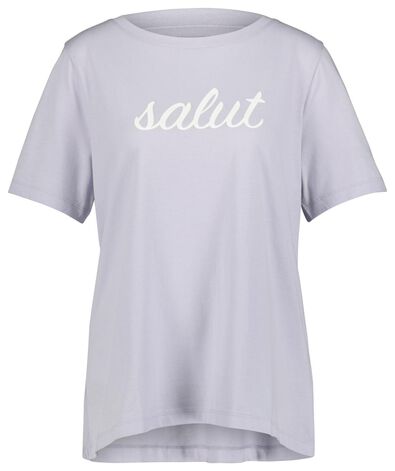 dames t-shirt salut lila - 1000023716 - HEMA