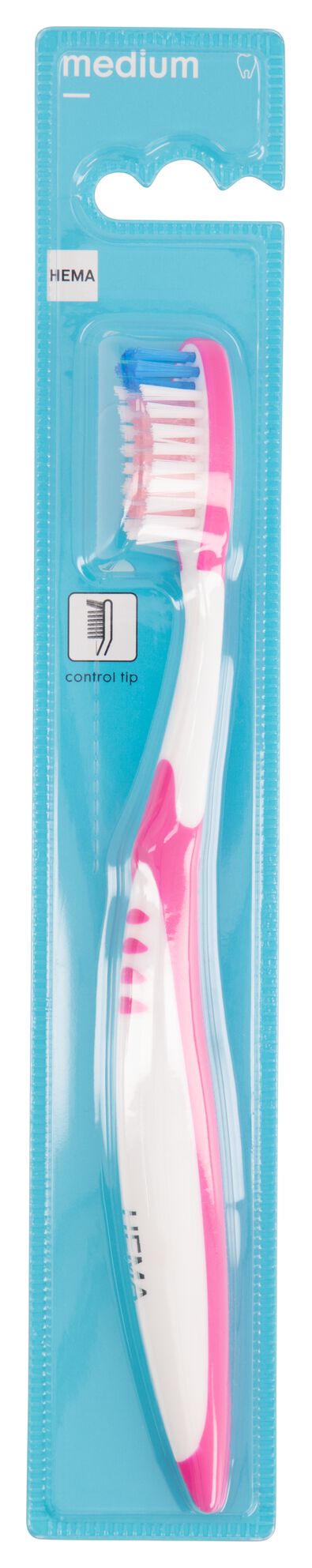 tandenborstel met control tip - medium - 11141032 - HEMA