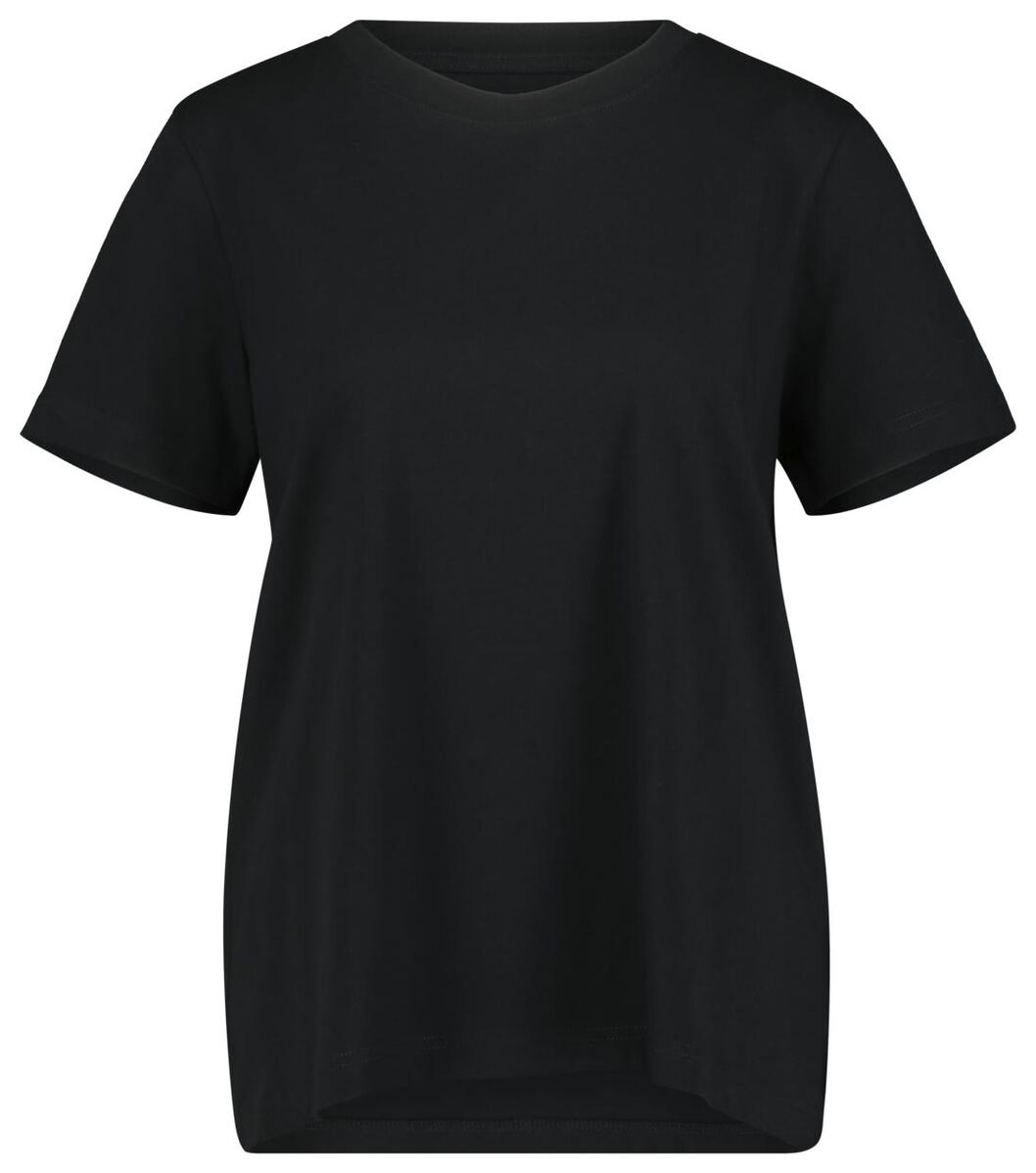 dames t-shirt zwart M - 36394782 - HEMA