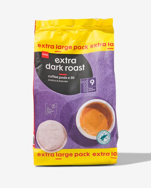 koffiepads extra dark roast - 50 stuks - 17150041 - HEMA