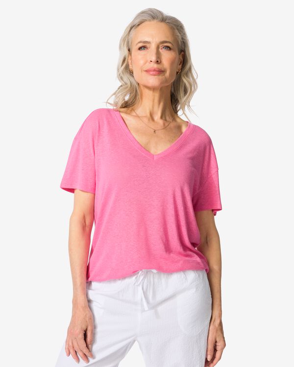 dames T-shirt Evie  lichtroze lichtroze - 36238960LIGHTPINK - HEMA