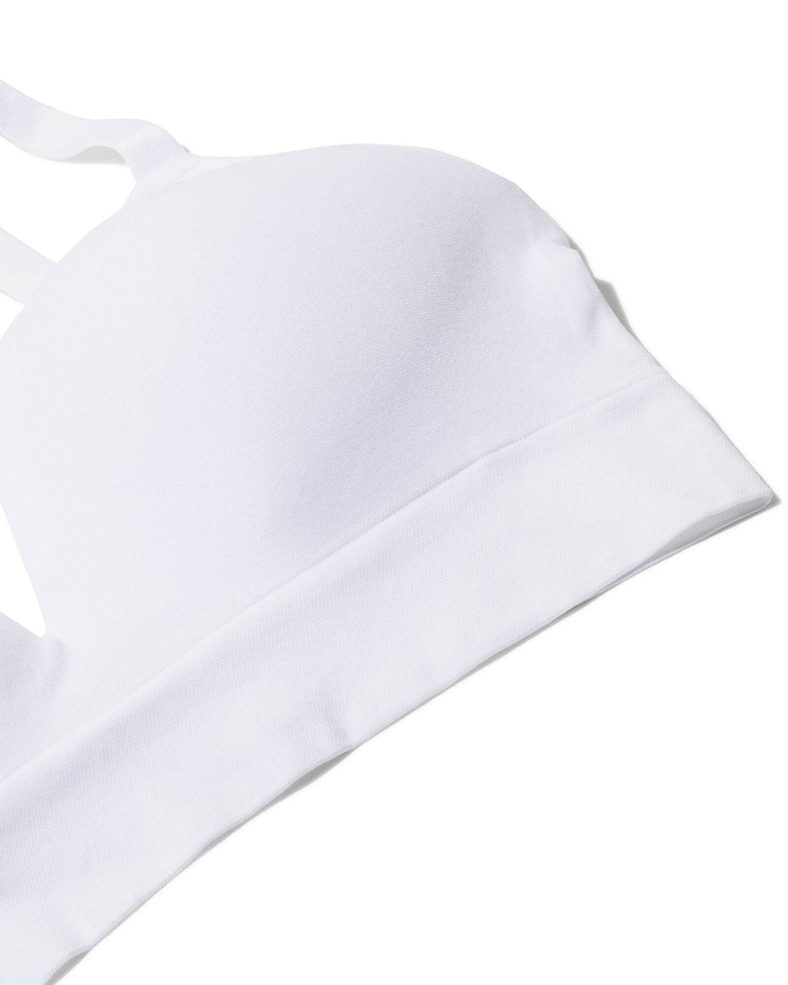 voorgevormde naadloze bh zonder beugel wit XL - 21822404 - HEMA