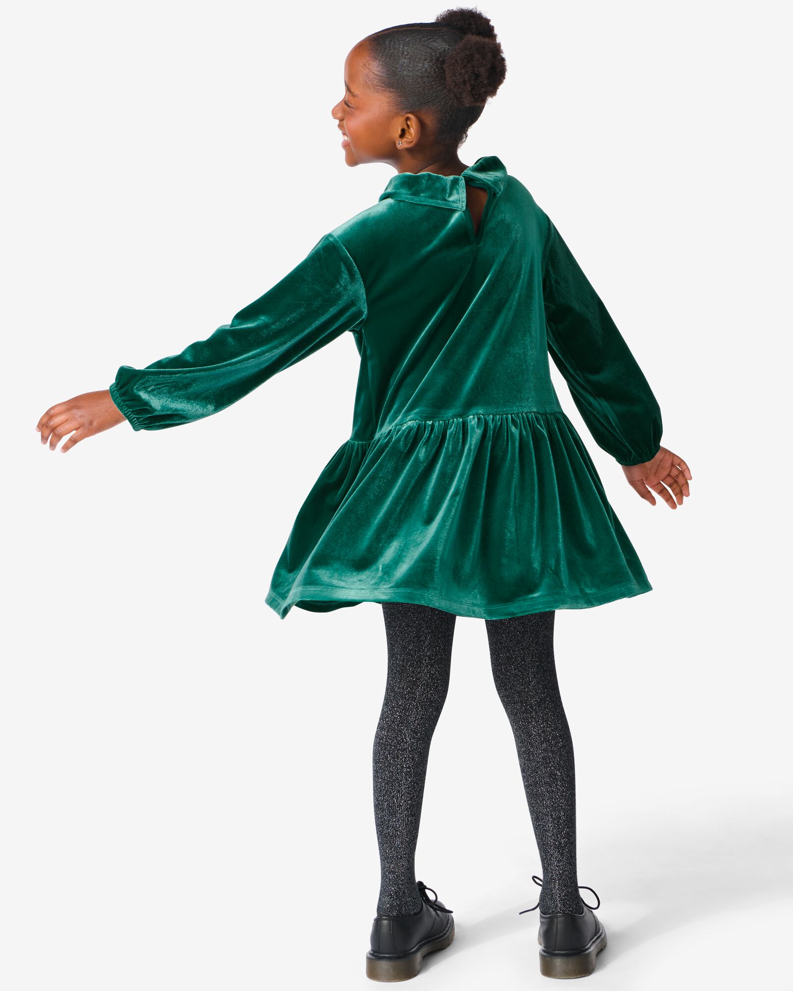 kinderjurk velours groen groen - 30828002GREEN - HEMA