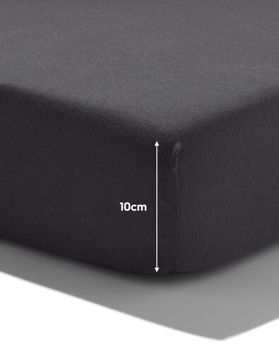 topper hoeslaken zacht katoen 180x200 donkergrijs - 5180079 - HEMA