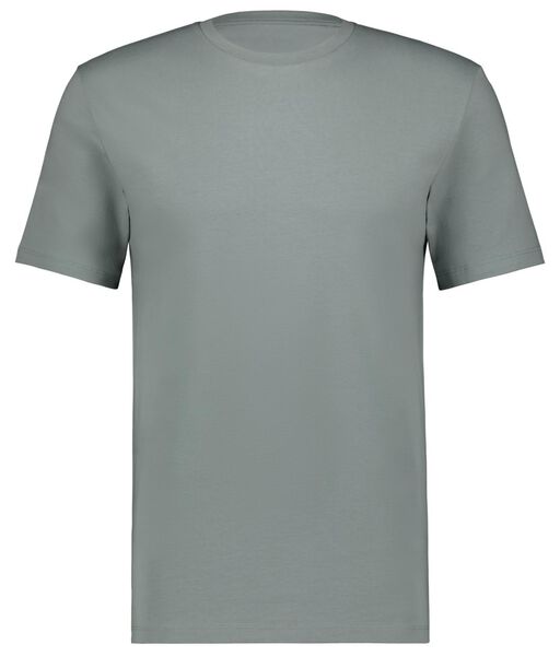 heren t-shirt regular fit o-hals lichtgroen lichtgroen - 1000027600 - HEMA