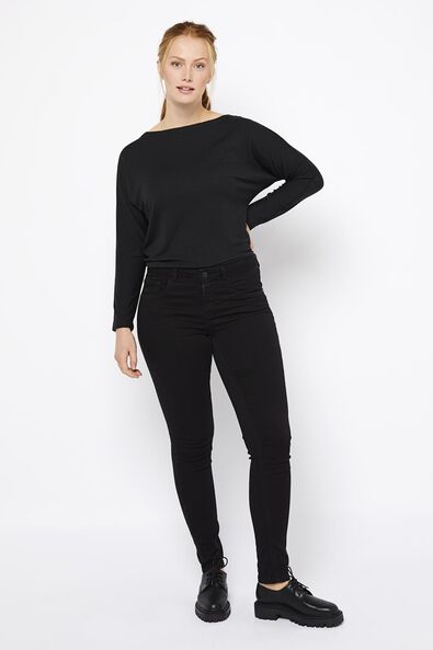 dames t-shirt zwart - 1000021490 - HEMA