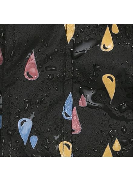 magic opvouwbare kinder regenjas met kleurverandering zwart 146/152 - 18451155 - HEMA