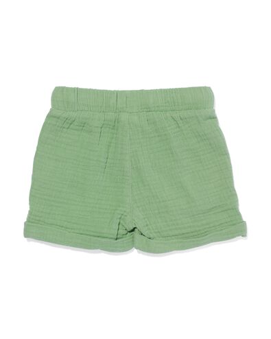 baby korte broek mousseline groen groen - 33107750GREEN - HEMA