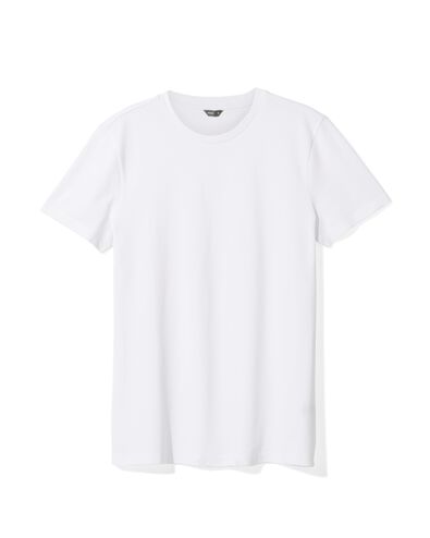 heren t-shirt piqué  wit XL - 2115927 - HEMA