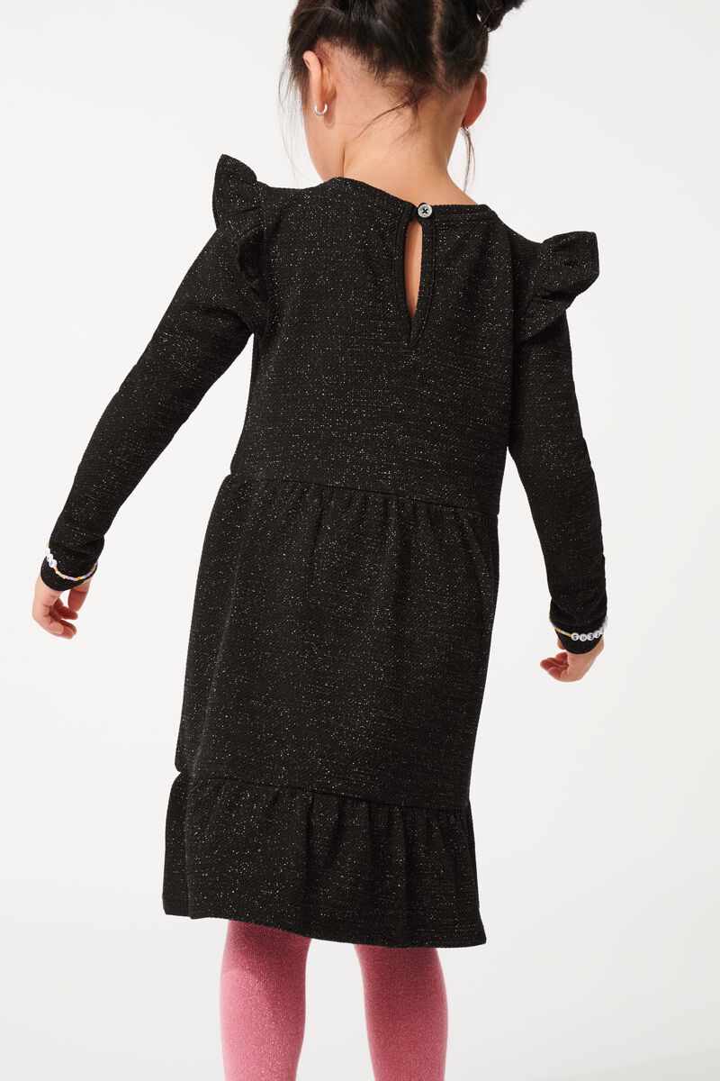 Beheren fonds Altaar kinder jurk met glitters zwart - HEMA