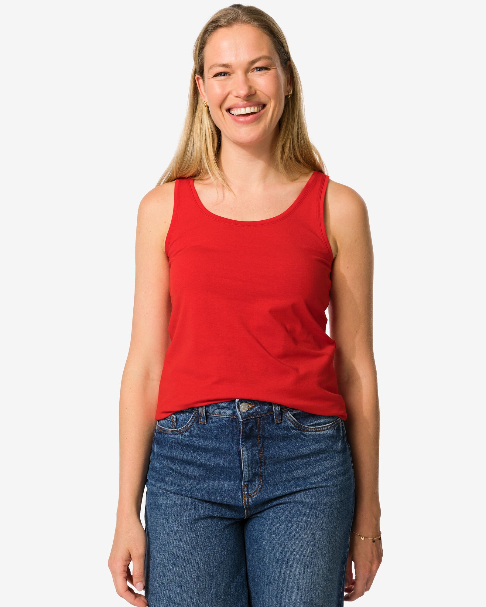 damessinglet Carry rood S - 36330081 - HEMA