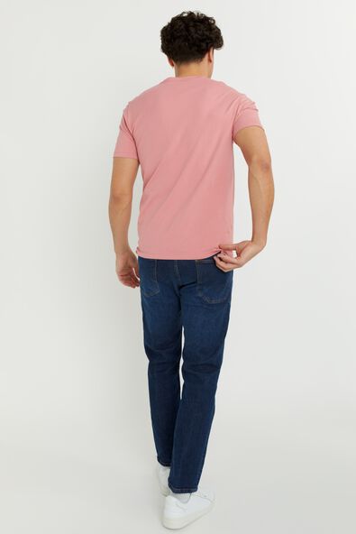 heren t-shirt regular fit o-hals roze - 1000027304 - HEMA