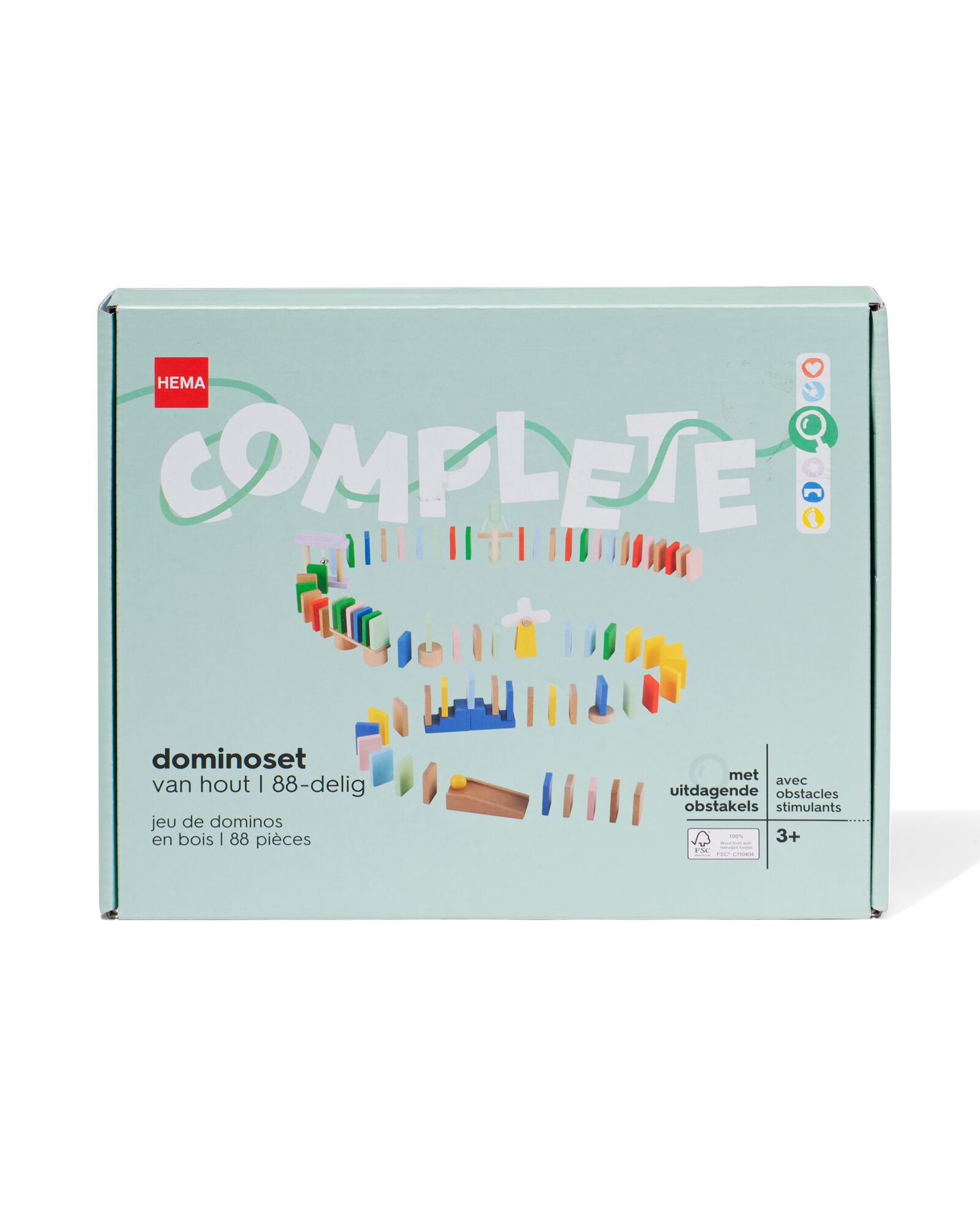dominoset hout 88-delig - 15140126 - HEMA