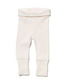 Newborn Meegroei Legging Rib Wit (wit)
