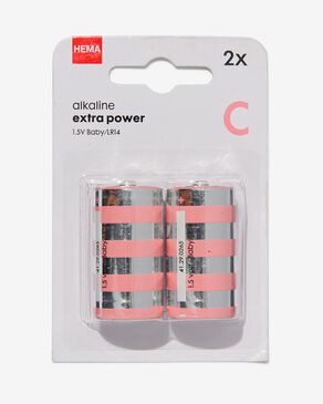C extra power batterijen - 2 stuks - HEMA