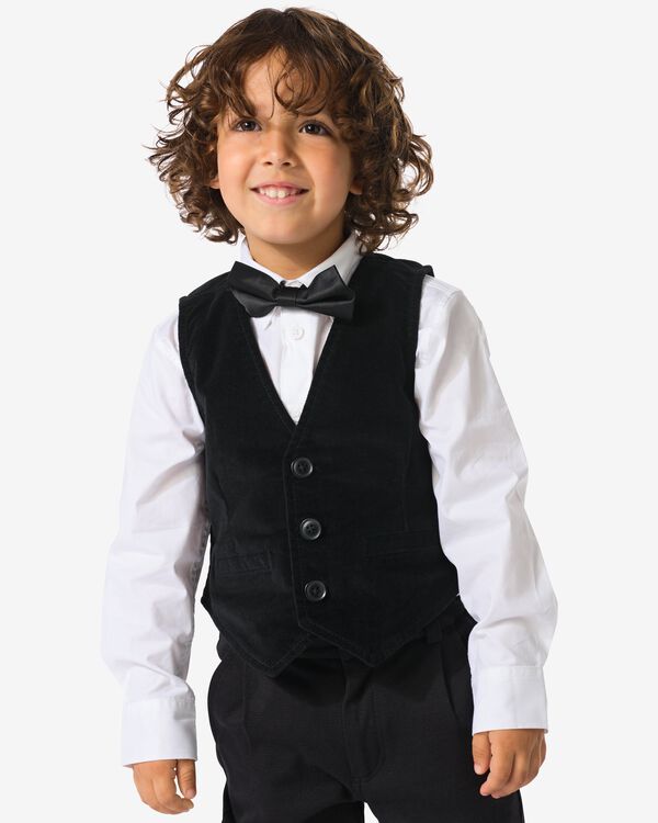 kindergilet velvet zwart zwart - 30706601BLACK - HEMA kindergilet velvet zwart zwart - 30706601BLACK - HEMA