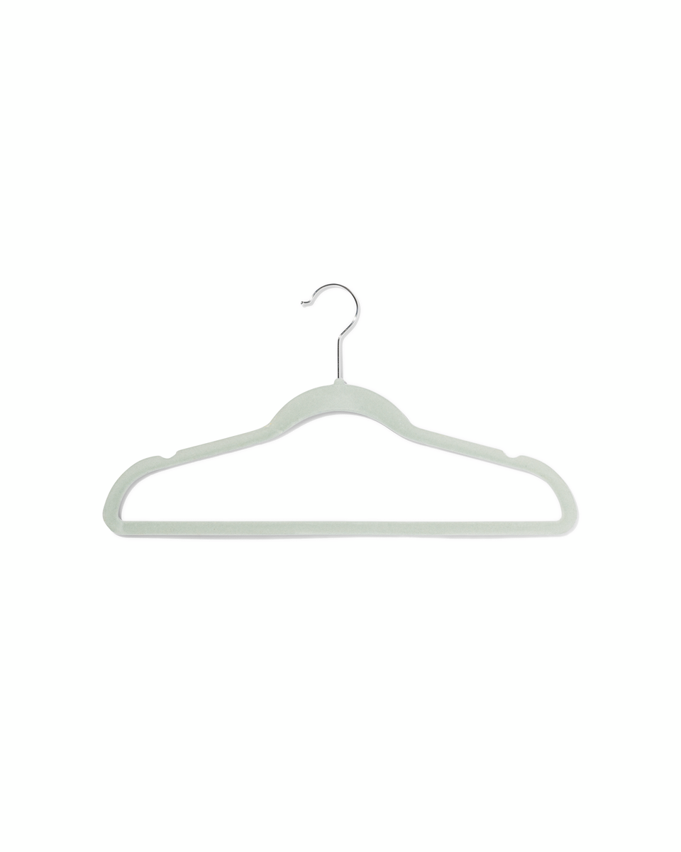 worstelen Vermelding Haan kledinghangers velours mintgroen - 6 stuks - HEMA