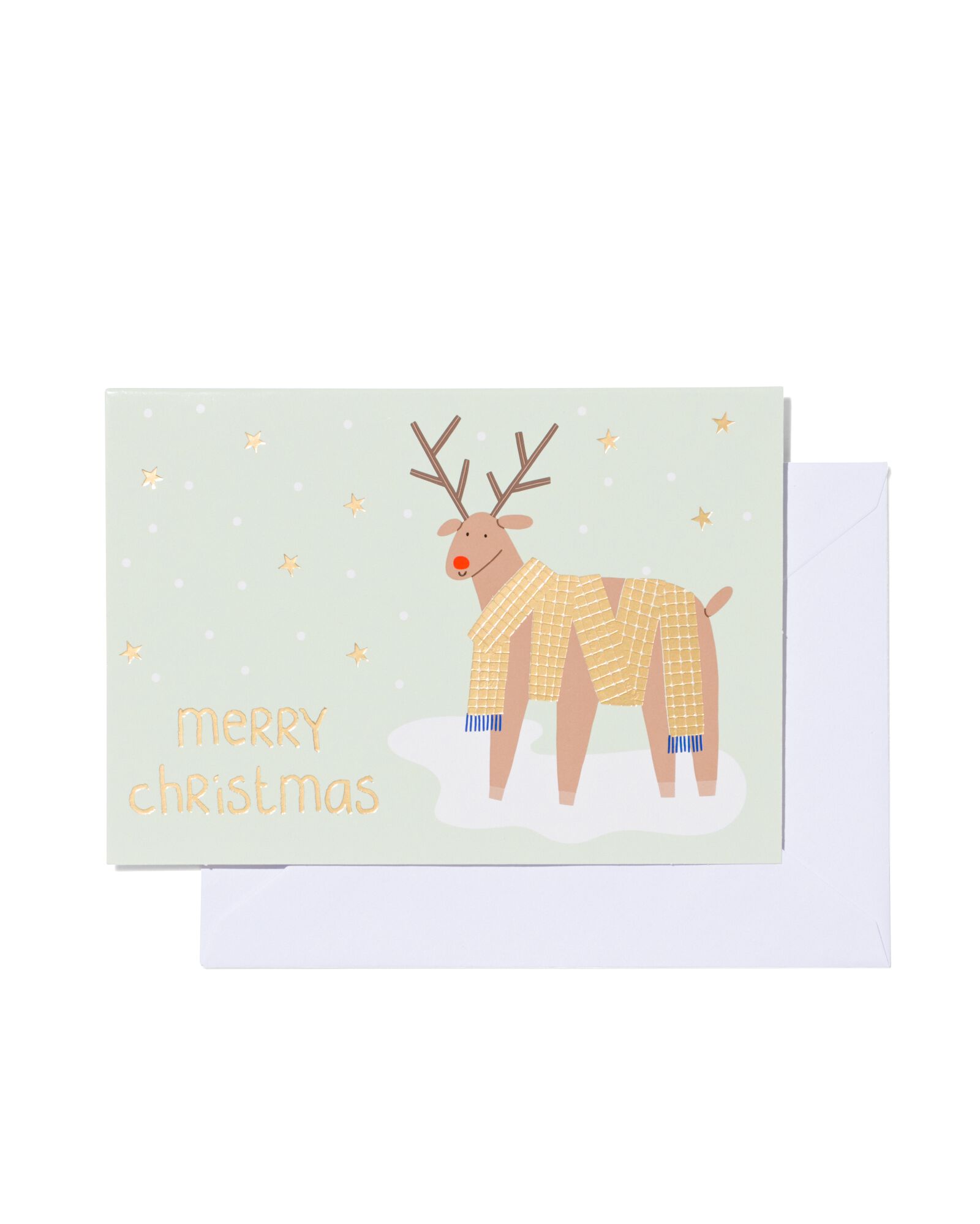 kerstkaarten met envelop 11x8 - 5 stuks  - 25340064 - HEMA