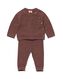 newborn gebreide set trui en broek bruin bruin - 1000032059 - HEMA