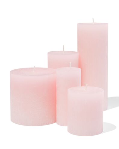 rustieke kaarsen lichtroze lichtroze - 2000000427 - HEMA