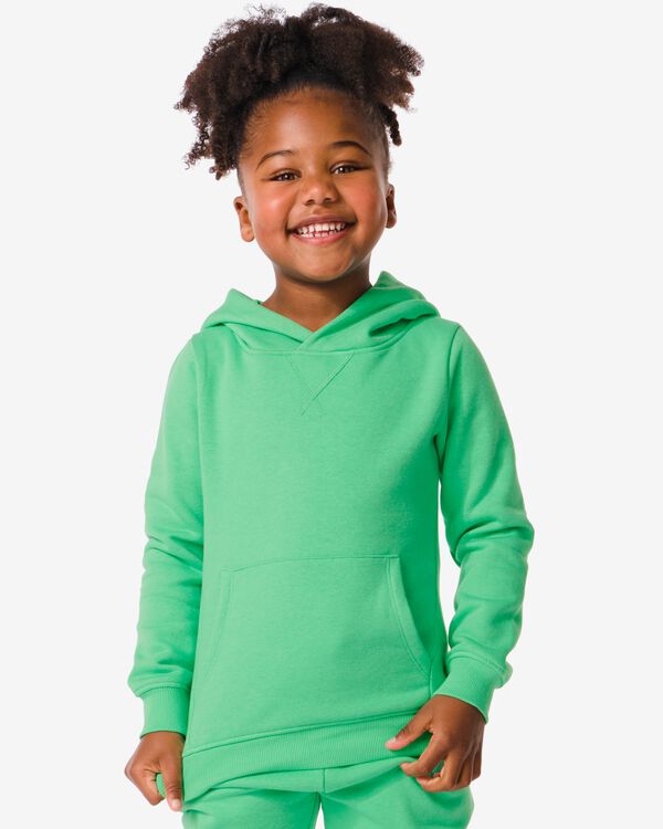 kindersweater met capuchon groen groen - 30777807GREEN - HEMA