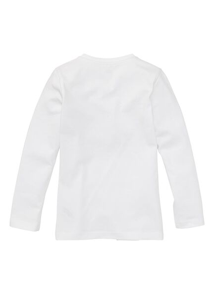 2-pak kinder t-shirt - biologisch katoen wit wit - 1000003432 - HEMA
