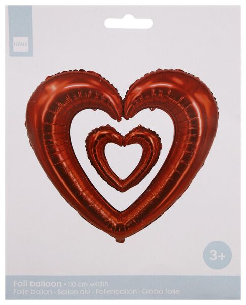 folieballon 3D 110cm breed - hart - 14200644 - HEMA