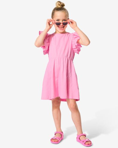 kinderjurk broderie roze roze - 30812105PINK - HEMA