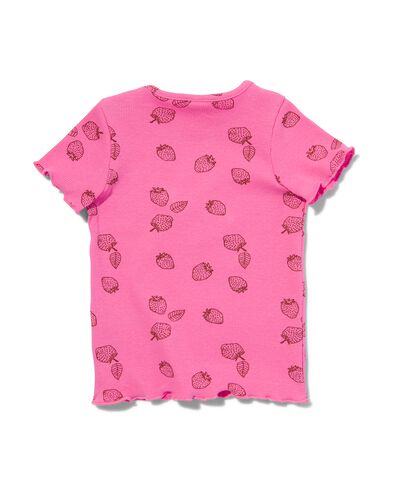 baby t-shirt ribbels roze 86 - 33077935 - HEMA