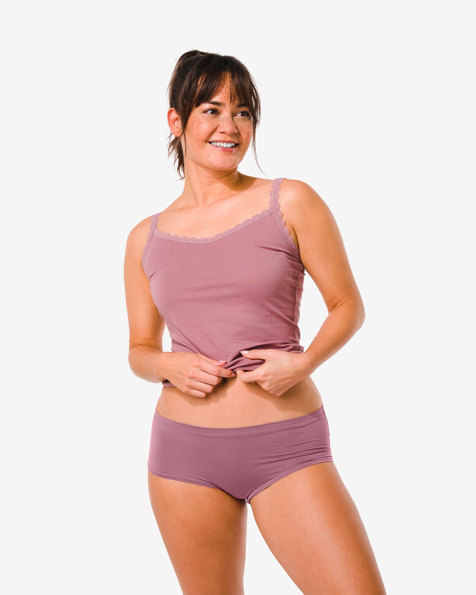 dames hipster micro stretch mauve mauve - 1000030350 - HEMA