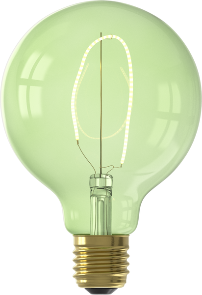 LED lamp 4W - 130 lm - globe - G95 - groen - 20000019 - HEMA