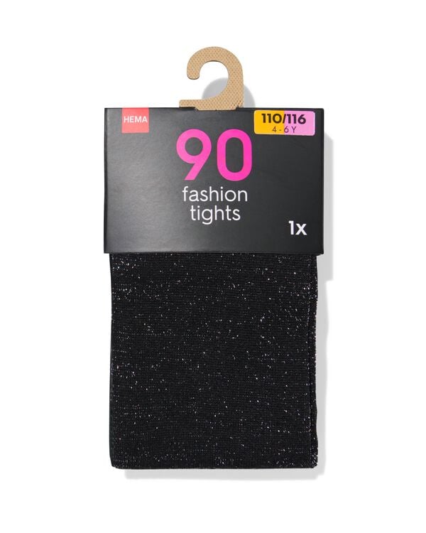 kinder panty glitters zwart zwart - 4380170BLACK - HEMA