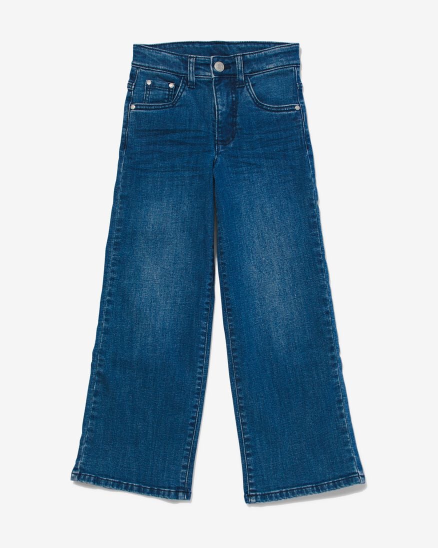 kinder jeans wide leg middenblauw - 1000032435 - HEMA