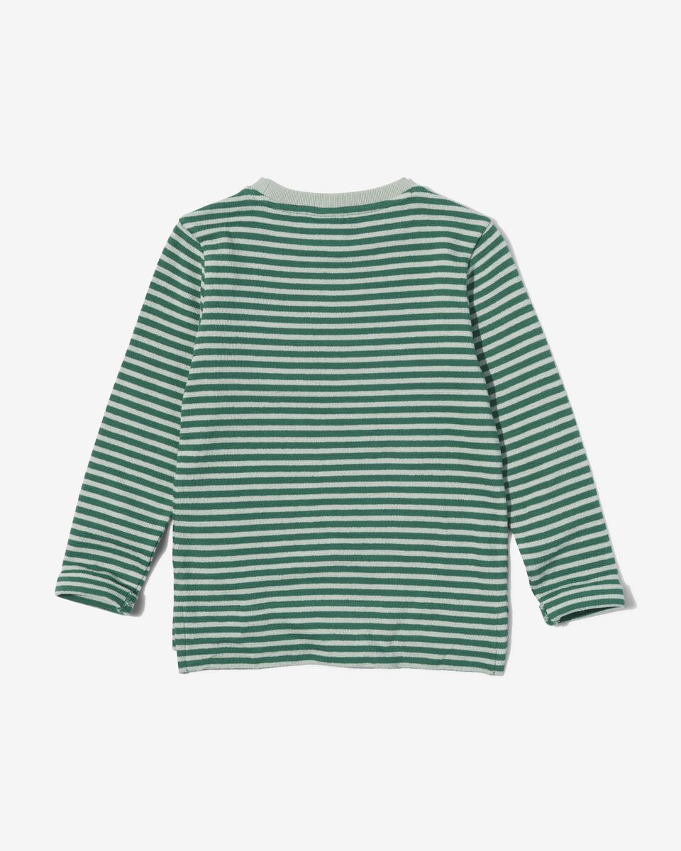 kinder t-shirt strepen groen - 1000029790 - HEMA