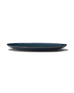 Schaal Ovaal - 30 Cm - Porto - Reactief Glazuur - Donkerblauw (donkerblauw)