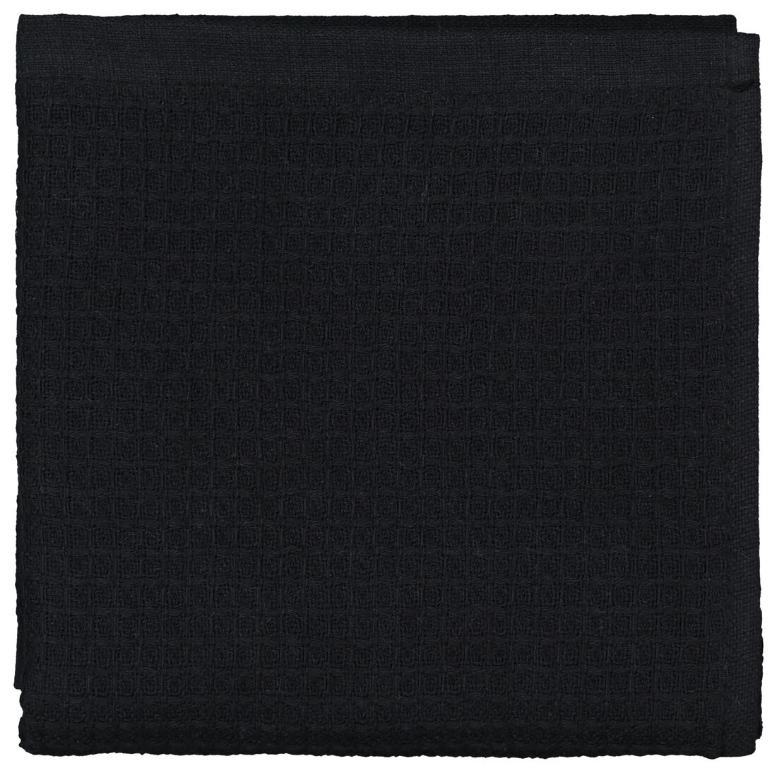 HEMA Keukendoek - 50 X 50 - Katoen Wafel Zwart (zwart)