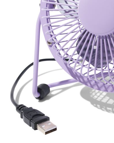 tafelventilator USB retro lila Ø10cm - 80200015 - HEMA