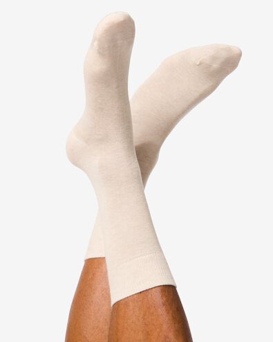 heren sokken met biologisch katoen - 2 paar grijsmelange grijsmelange - 4120100GREYMELANGE - HEMA