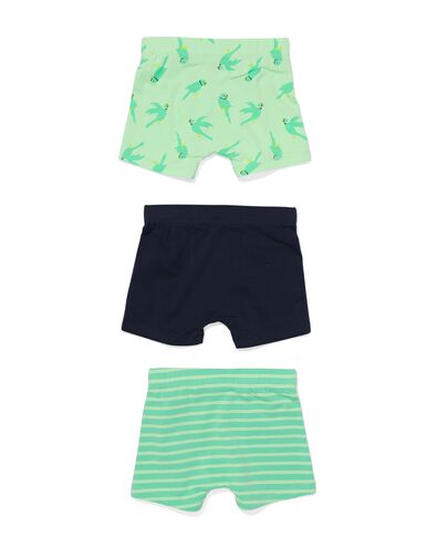 kinderboxers katoen stretch vogels - 3 stuks groen groen - 19271930GREEN - HEMA