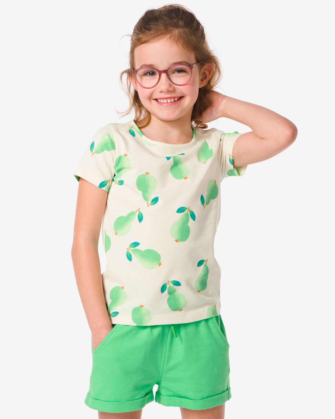 HEMA Kinder T-shirt Met Peren Groen (groen)