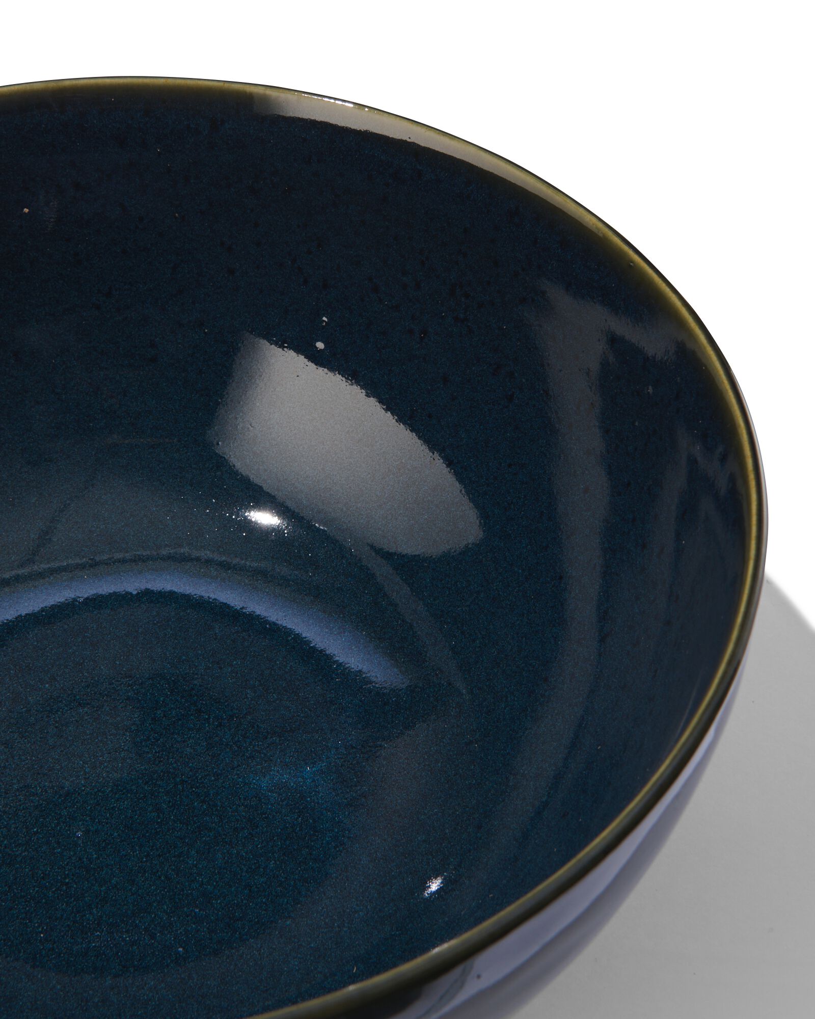 schaal - 26 cm - Porto - reactief glazuur - donkerblauw - 9602222 - HEMA
