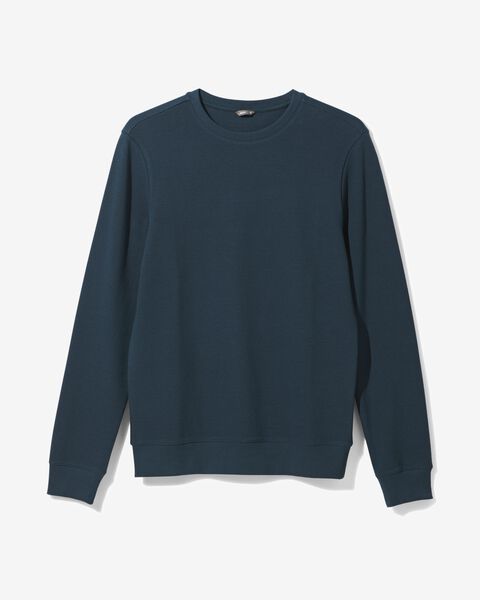 heren sweater ottoman blauw blauw - 2110650BLUE - HEMA