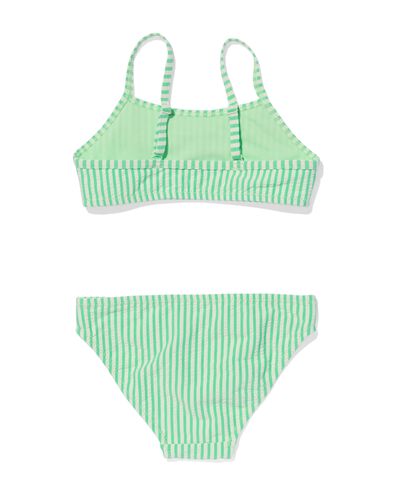 kinder bikini met strepen groen 158/164 - 22299633 - HEMA