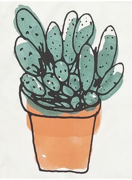 dekbedovertrek zacht katoen wit cactus