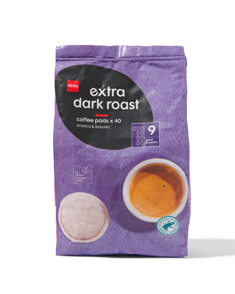 koffiepads extra dark roast - 40 stuks - 17150032 - HEMA