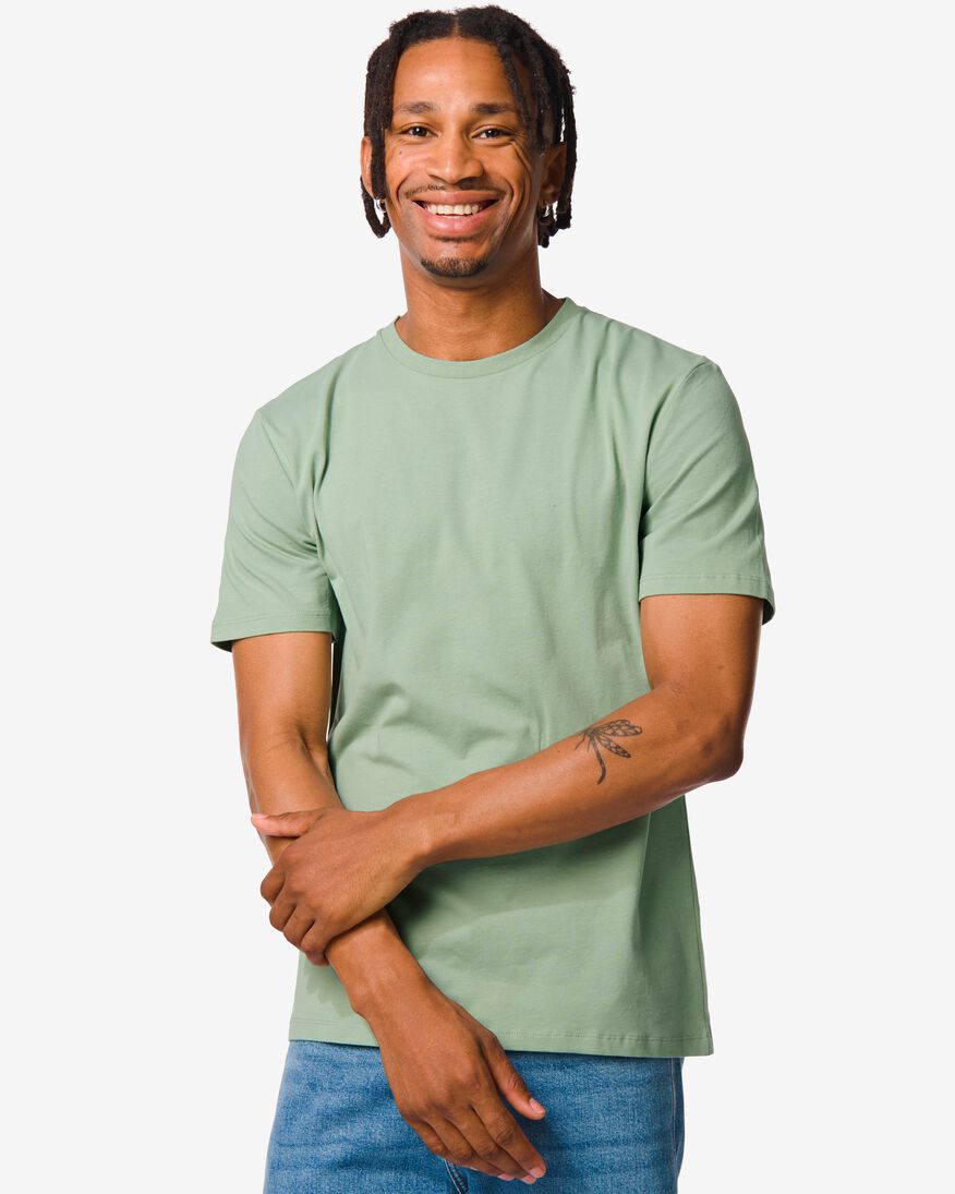 heren t-shirt groen groen - 1000031868 - HEMA
