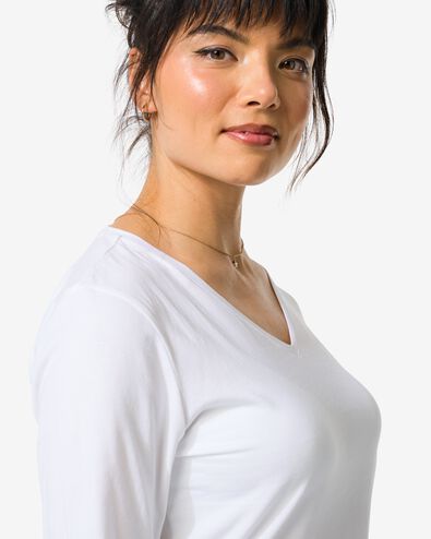dames t-shirt wit S - 36381771 - HEMA