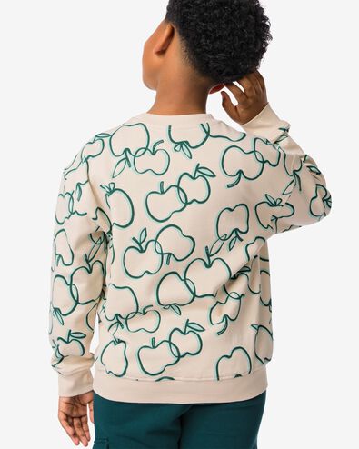 kindersweater oversized grafisch gebroken wit - 30788903OFFWHITE - HEMA