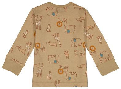 baby pyjama katoen safari bruin - 1000028707 - HEMA